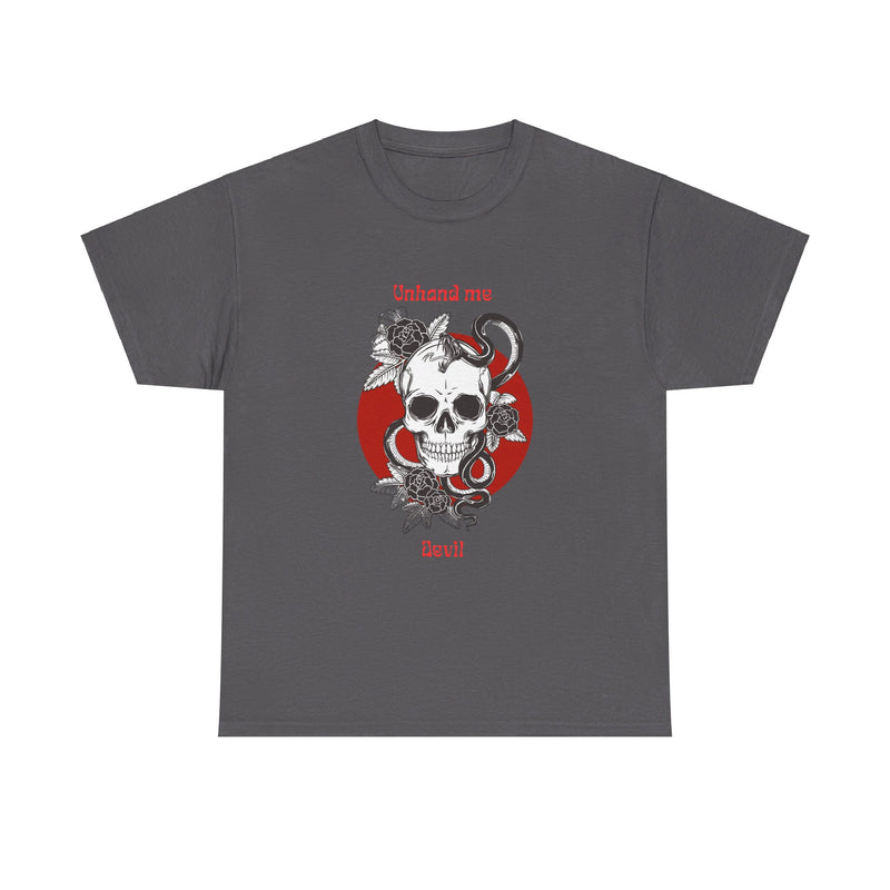 Women's  Unhand Me Devil Mr, Skull tee