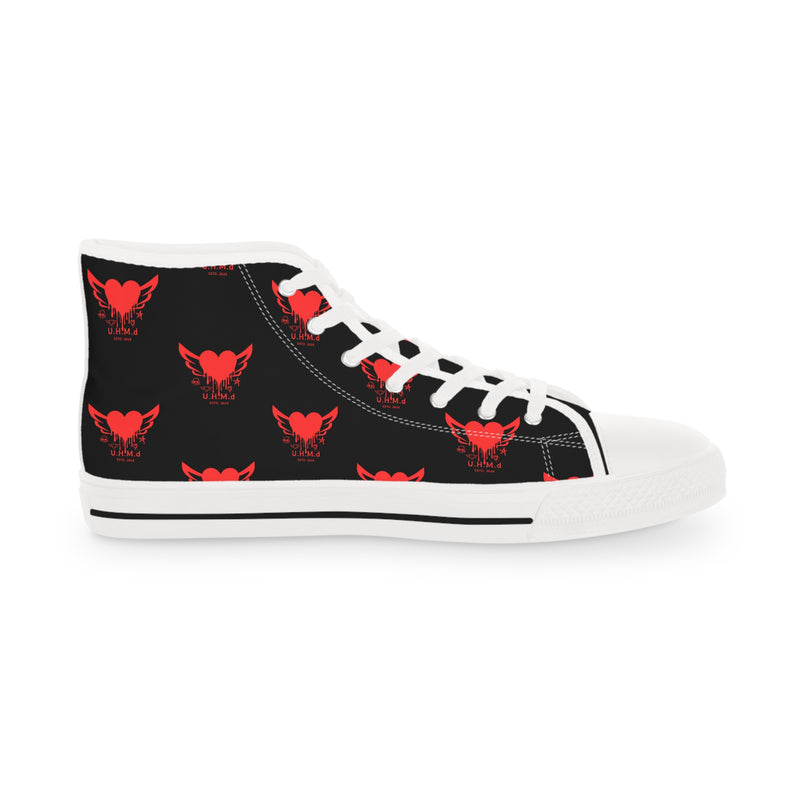 Men's High Top Heart Sneakers Unhand Me Devil