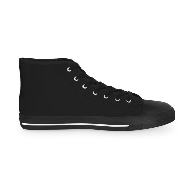 Men's High Top Black Sneakers Halo Wing's  Unhand Me Devil