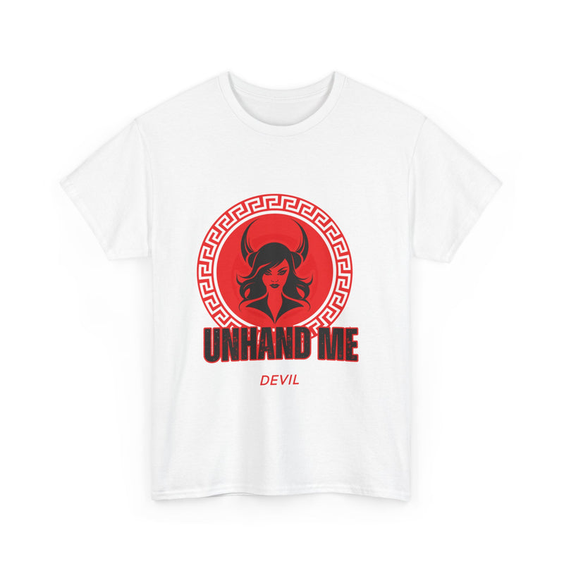 Women's Unhand Me Devil She God tee