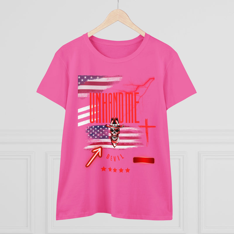 Women's USA Midweight Unhand Me Devil Cotton Tee