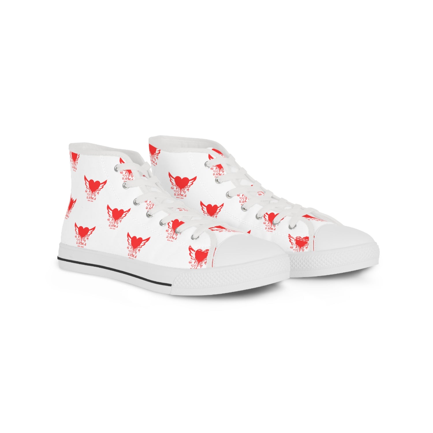 Men's High Top Heart  Sneakers Unhand Me Devil