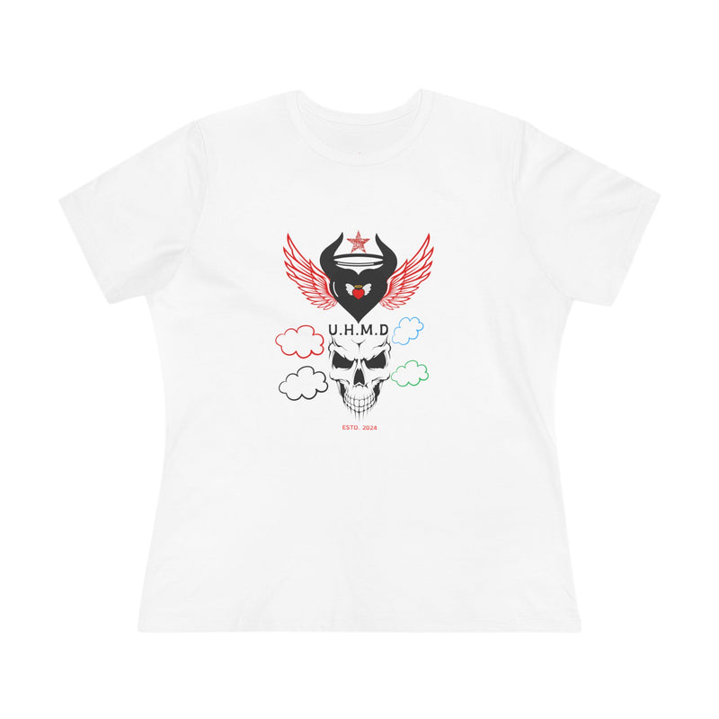 Women's Cotton Tee Uhand Me Devil Heart Skull