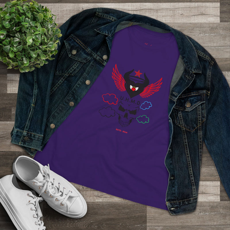 Women's Cotton Tee Uhand Me Devil Heart Skull