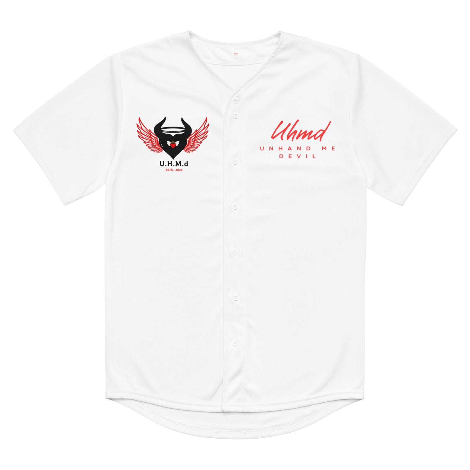 Men's Recycled baseball jersey Unhand Me Devil