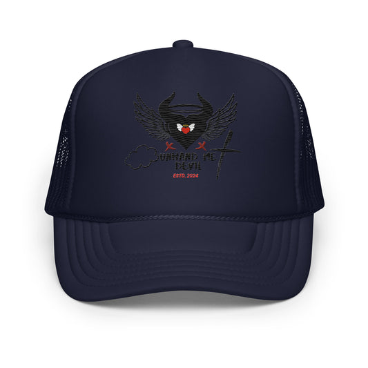 Foam Trucker Hat Unhand Me Devil Cross Heart