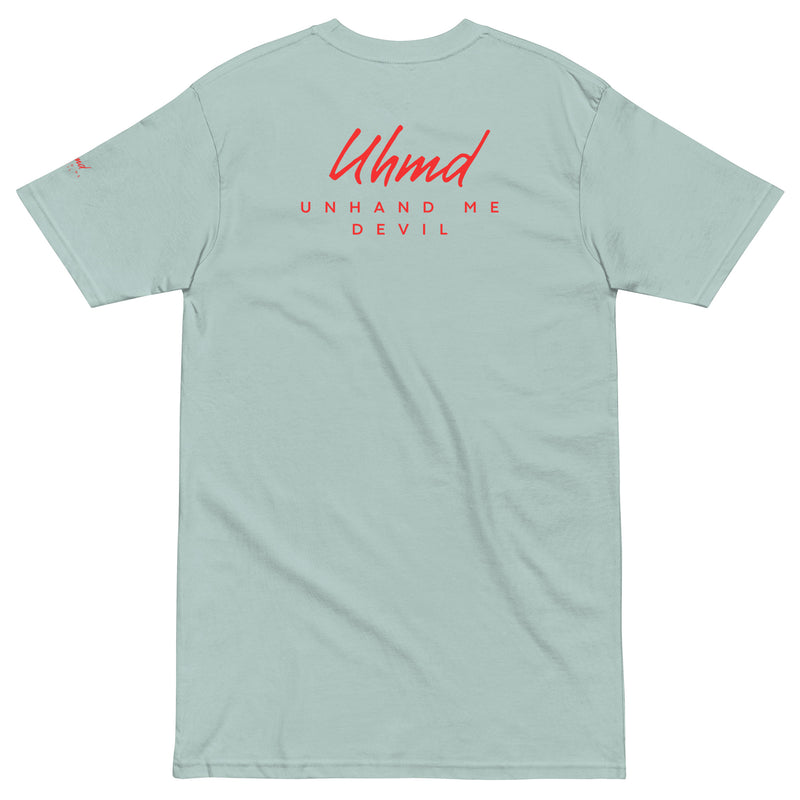 Men’s premium heavyweight tee Unhand Me Devil