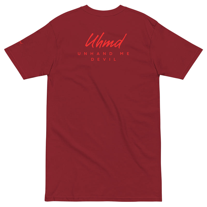 Men’s premium heavyweight tee Unhand Me Devil