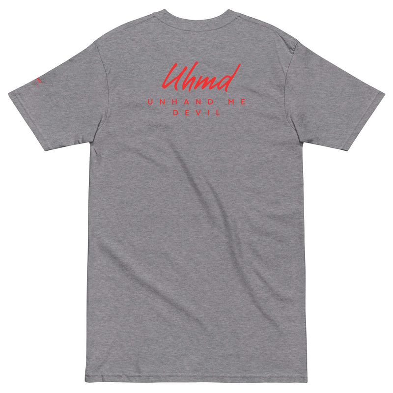 Men’s premium heavyweight tee Unhand Me Devil