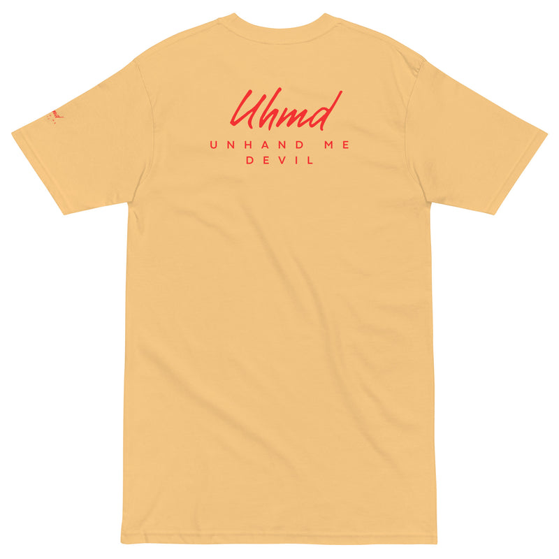 Men’s premium heavyweight tee Unhand Me Devil