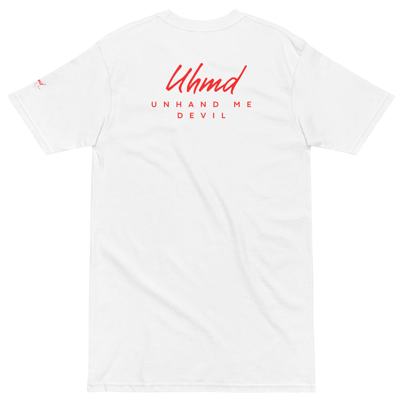 Men’s premium heavyweight tee Unhand Me Devil